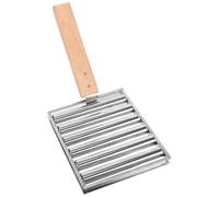 NUOBESTY Grill Roller Rack Acier Inoxydable avec Manche Bois Long Support Barbecue Portable pour Cuisson Uniforme de Saucisses Extérieur Camping et Pique-