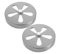 NUOBESTY Grille D’Aération Ronde en Acier Inoxydable 115 CM - Lot de 2 - Contrôle Réglable du Flux D’Air pour Four Barbecue Foyer Extérieur et Sèche-Linge - Orifice de Dissipation de