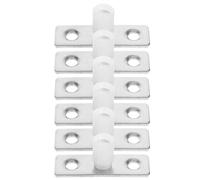NUOBESTY Guide Inférieur Usage Polyvalent de Porte Coulissante de Placard en Acier Inoxydable et Abs, 6pcs, Rail Robuste et Guide Sol et Alignement pour Porte de Grange