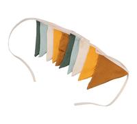 NUOBESTY Guirlande de Fanions Triangulaires en Coton Vert Pastel Bannière Décorative Réutilisable pour Fête D’Anniversaire Chambre D’Garçon et Filles et Décoration D’Intérieur 1 Pièce