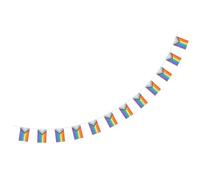 NUOBESTY Guirlande Drapeaux Fierté Lgbt 30 Fanions 14x21 Cm Polyester Coloré 9 M Décoration Extérieure et Intérieure pour Fête Pride et Événements Spéciaux