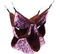 NUOBESTY Hamac Moelleux à Trois Couches pour Petits Rongeurs, Pourpre | Peluche Douce, Crochets Métalliques, Structure Suspendue Peu Encombrante, Usage Hiver en Cage