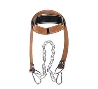 NUOBESTY Harnais de Musculation en Cuir Noir Correcteur de Posture pour Entraînement de Force du Cou Épaules pour Fitness et Sports de Combat
