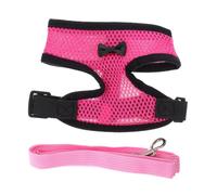 NUOBESTY Harnais Poule Respirant Ajustable en Maille Filet, Taille M, Rose, Accessoire pour Promenade Poulet de Compagnie, Adapté aux Poules et Volailles Petites