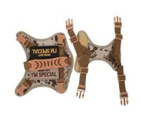 NUOBESTY Harnais Tactique pour Chat avec Poches Système Anti-Fugue Réglable pour Promenade Et Confortable pour Petit Chien