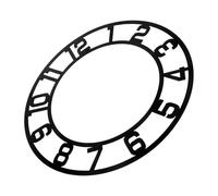 NUOBESTY Horloge Numérique Miroir Décoration Murale Horloge Miroir Sticker Mural Cercle Rond Autocollant Coller sur Noir Acrylique