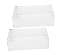 NUOBESTY Housse De Protection Transparente pour Souris 2 Pièces en Acrylique 180x100x50 Mm, Accessoire Informatique Compact Poussière Et Liquide, Compatible Souris Filaire Fil, Usage Bureau Et Gaming