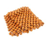 NUOBESTY Housse de Siège en Perles de Bois 44X44 CM Coussin Rafraîchissant et Respirant pour Voiture et Bureau Coussin Massant Naturel Beige Protection Siège Auto Polyvalente