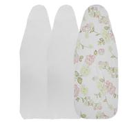 NUOBESTY Housse de Table à Repasser en Coton, Grand Format, Motif Pivoine | Attache à Cordon, Rembourrage Épais, Lavable, Remplacement pour Planche 112x41cm, Lot de Set