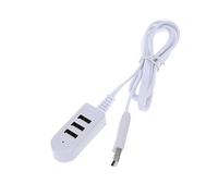 NUOBESTY Hub Multiport USB 3 Ports Câble D'extension 1,2 m Blanc pour Ordinateur Portable Et Bureau, Charge Rapide 3a, Transmission Stable