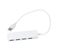 NUOBESTY Hub USB Ports Extension Splitter Adaptateur Multi Interface Ultra Fin pour Ordinateur Portable et Chargeur Blanc