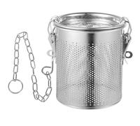 NUOBESTY Infuseur à Assaisonnement en Acier Inoxydable 10 CM Filtre à Épices Micro-Perforé Panier Filtrant Réutilisable pour Marmite et Ragoût Accessoire la Cuisine Portable pour