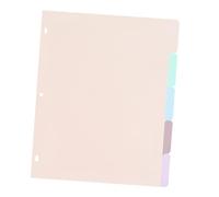 NUOBESTY Intercalaires de Classeur à Onglets Format A4, 5 Couleurs Pastel, Séparateurs en Polypropylène Mats Résistants, Organisation de Dossiers pour Bureau et École