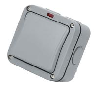 NUOBESTY Interrupteur Extérieur Mural Étanche Ip65 20a pour Éclairage Jardin et Piscine, Bouton-poussoir Double Contrôle, Résistant Pluie et Intempéries, Compatible Usage Industriel