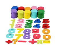 NUOBESTY Jouet Mathématique en Bois Développement des Compétences de Raisonnement Jouet Éducatif à Chiffres Colorés et Apprentissage des Mathématiques pour Garçon et Filles pour Bébé