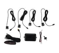 NUOBESTY Kit Capteurs de Recul Voiture 4 Détecteurs Noirs Alerte Vocale, Système D’Alarme de Stationnement Sécurisé pour Véhicule, Avertisseur de Recul Précis