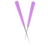 NUOBESTY Kit de 2 Aiguilles à Perles pour Fabrication de Bijoux, Ouvre-Trous à Perles Portable Manche Antidérapant en Abs et Émeri pour Artisanat DIY