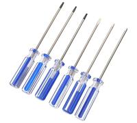 NUOBESTY Kit de 6 Tournevis de Précision à Trous Taille 8 Taille 9 30 Croix 30 Plat 30 Triangulaire Petit Jeu d'Outils de Réparation Portable pour Bricolage à Domicile