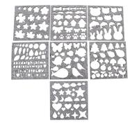 NUOBESTY Kit De Feutrage À L'Aiguille 7 Pièces 10X10Cm Moules De Félin Pour Artisanat De Feutre Pochoirs Bricolage Débutants