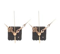 NUOBESTY Kit de Mécanisme D'horloge Silencieux à Quartz, 2 Pièces Aiguilles Dorées 9301, Mouvement Inversé pour Réparation et Création D'horloge Murale, Adapté à Divers Styles et