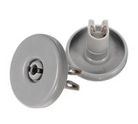 NUOBESTY Kit de Réparation 2 Roulettes Lavables Grosse Taille pour Panier Inférieur Lave-vaisselle Compatible avec Marques Courantes Roues de Rechange Pièces de Lave-vaisselle