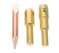 NUOBESTY Kit Débosselage Voiture 3 Pièces Mandrin Soudure Points Métalliques Pointe Fer à Souder, Patin Rond et Baguette de Soudure, Outil Réparation Carrosserie Compatible Multi-modèles,