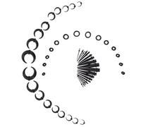 NUOBESTY Kit D'écarteurs D'oreilles Punk Bouchons et Tunnels en Acrylique Noir, Extensible, Léger et Confortable, Unisexe, Adapté aux Piercings et Fêtes, Taille Standard