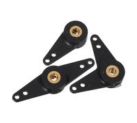 NUOBESTY Klaxon de Commande RC avec Bras de gouvernail en Nylon et cuivre, Set de 3 pièces, Formes L et Droite, Accessoire pour Mise à Niveau de Bateaux radiocommandés