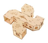 NUOBESTY Labyrinthe Bois pour Hamster Tunnel Maison De Jeu avec Échelle d'escalade pour Exercices Adapté Aux Petits Animaux Et Hérissons