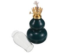 NUOBESTY Lampe à Pétrole Anti-Vent et Longue Durée Vintage en Verre et Céramique Design Rétro Chinois pour Patios et Éclairage d'urgence