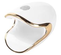 NUOBESTY Lampe de Séchage pour Vernis à Ongles LED 6W Portable Blanche Bord Doré Mini Lampe UV pour Nail Art USB Compact et Légère Manucure Maison et Professionnelle