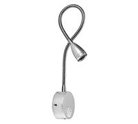 NUOBESTY Lampe Liseuse pour Lit LED en Aluminium Argenté, Applique Murale Moderne 3w pour Lecture Confortable en Chambre à Coucher
