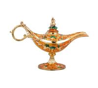 NUOBESTY Lampe Magique Vintage en Métal Doré Orange, Décoration Intérieure Créative pour Bureau et Maison, Ornement Rétro Élégant pour Soirées à Thème et Présents Collectionneur, 1 Pièce