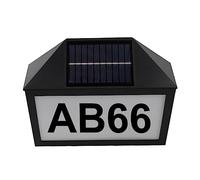 NUOBESTY Lampe Solaire Numéro Maison à LED Éclairage Extérieur Étanche Panneau Solaire Intégré Éclairage Dadresse Décoratif pour Porte et Jardin Durable et Économe