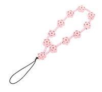 NUOBESTY Lanière De Téléphone Perles Kawaii De Fleurs De Poignet Pour Coque De Smartphone Accessoire Élégant