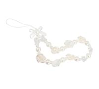 NUOBESTY Lanière de Téléphone Portable Perles Imitation de Rose de Charm Décoratif Étoile Nœud de Téléphone Facile à Installer Accessoire Attrayant pour Smartphones Appareils Photo