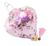 NUOBESTY Lanterne Vietnamienne Vintage 12 Pouces en Tissu Satiné Rose Chair Lanterne Chinoise Étanche pour Décoration Extérieure de Jardin Fête et Mariage Ornement Suspendu de Style