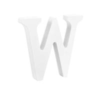 NUOBESTY Lettre w Décorative Bois Pour Maison Mariage Fête Soi-même Couleur Blanc