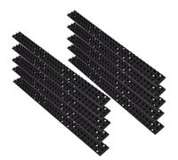 NUOBESTY Lot de 10 Bandes Anti-Oiseaux en Plastique Noir Piquants pour Clôture et Jardin Protection Extérieure Pigeons et Chats Tapis Anti-Épines Adapté aux Toits et Barrières