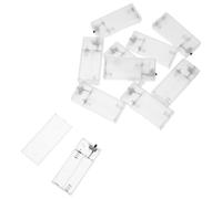 NUOBESTY Lot de 10 Boîtiers à Piles Transparents pour Guirlandes Lumineuses Porte-Piles en Plastique Compact pour 2 Piles AA Accessoires Compatibles Intérieur et Extérieur Support de