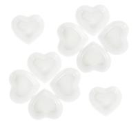 NUOBESTY Lot de 10 Bols à Sauce en Céramique Blanche de Cœur Petits Bols à Condiments Japonerie pour Sushi Plat de Sauce Soja Cuisine et Table Raffinée Réutilisable
