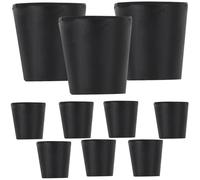 NUOBESTY Lot de 10 Bouchons en Caoutchouc Coniques Percés Diamètre Trou 5 MM Taille 3 pour Tubes à Essai et Flacons de Laboratoire Étanchéité Fiable et Usage en Recherche Scientifique