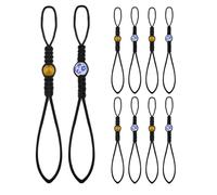 NUOBESTY Lot de 10 Cordons Tressés de Sécurité pour Couvercles de Théières en Fonte, Terre Cuite et Verre - Accessoires Universels Perles Noires et Bleues - Protection Antichute