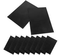 NUOBESTY Lot de 10 Feuilles de Plastique Pp Noires A4, Feuilles Rigides Moulables, Haute Résistance et Protection pour Loisirs Créatifs et Emballage de Livres