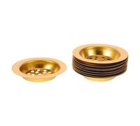 NUOBESTY Lot de 10 Grilles en Fer Doré Perforées 6,2 Cm pour Brûleur de Parfum Moyen-Oriental, Porte-Disque de Charbon Rond Ventilé, Accessoire pour Plateau et Tasse à Parfum,