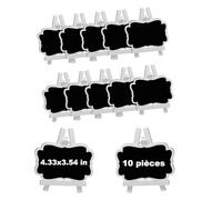 NUOBESTY Lot De 10 Mini Ardoises Chevalet En Bois Panneaux De Table Réutilisables Pour Mariage Carte De Place Restaurant Noël Et Messages 4.33 X 3.54 X 0.39in