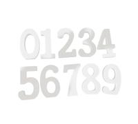 NUOBESTY Lot de 10 Numéros de Table en Bois Brut 8 CM Décoration de Table Mariage Naturelle Chiffres 0-9 en Bois Original Accessoires pour Carte de Numéro D’Anniversaire