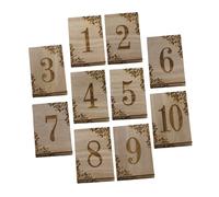 NUOBESTY Lot de 10 Numéros de Table en Bois Rustique Chiffres Décoratifs de 1 à 10 pour Réception de Mariage Décoration Vintage Légère et Solide Accessoires Essentiels pour Organisation