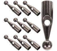 NUOBESTY Lot de 10 Perles Métalliques pour Queue de Parapluie 20X5 MM Embouts Anti-Usure en Métal 4 MM Accessoires de Réparation Pliables pour Baleines de Parapluie Pièces Pratiques
