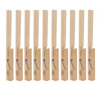 NUOBESTY Lot de 10 Pinces en Bois pour Tubes à Essai, Manche 18 Cm, Accessoire de Laboratoire Solide pour Expérimentation Scolaire et Scientifique, Support Pratique pour Tubes D'essais